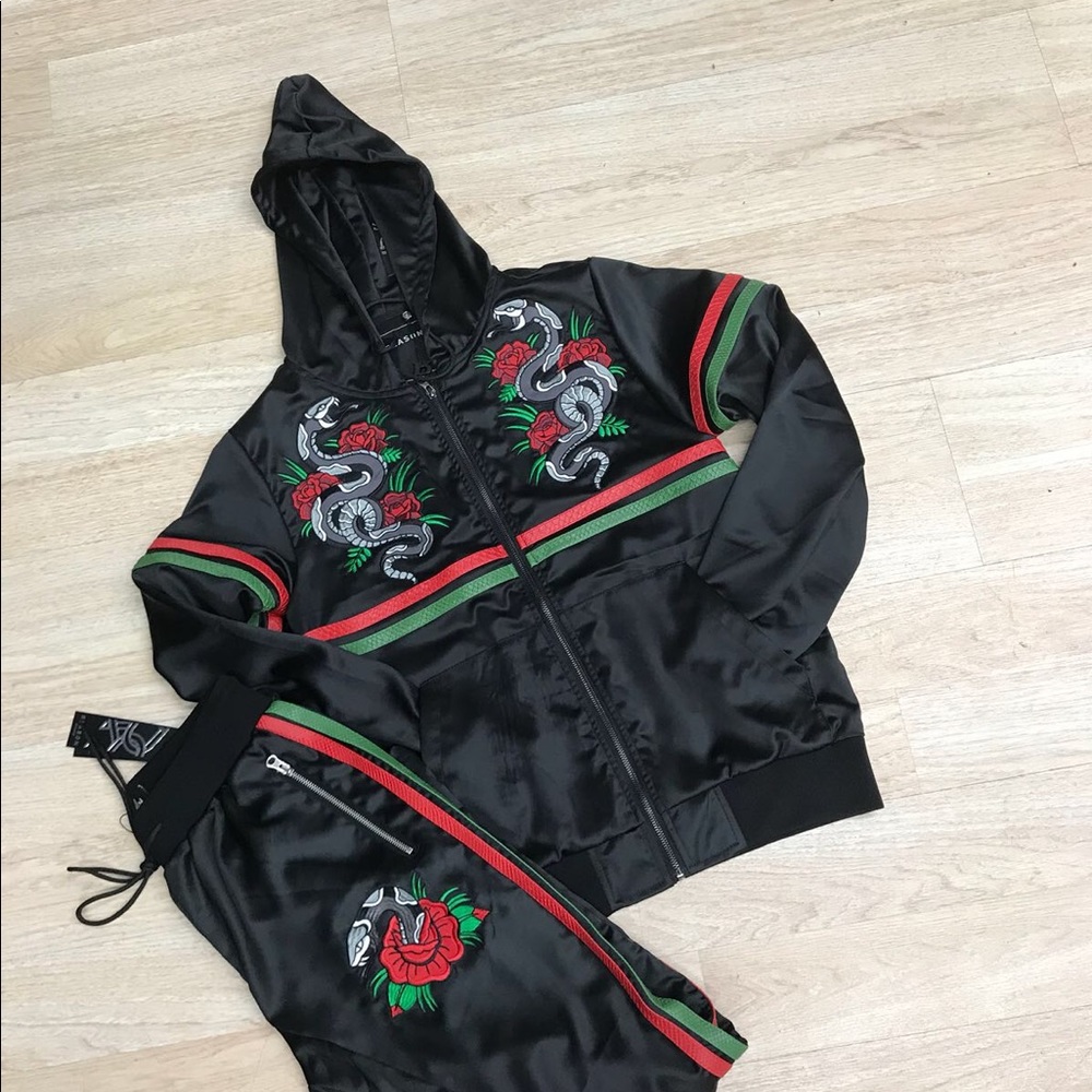 Track suit, sweat suit, 2 piece suit